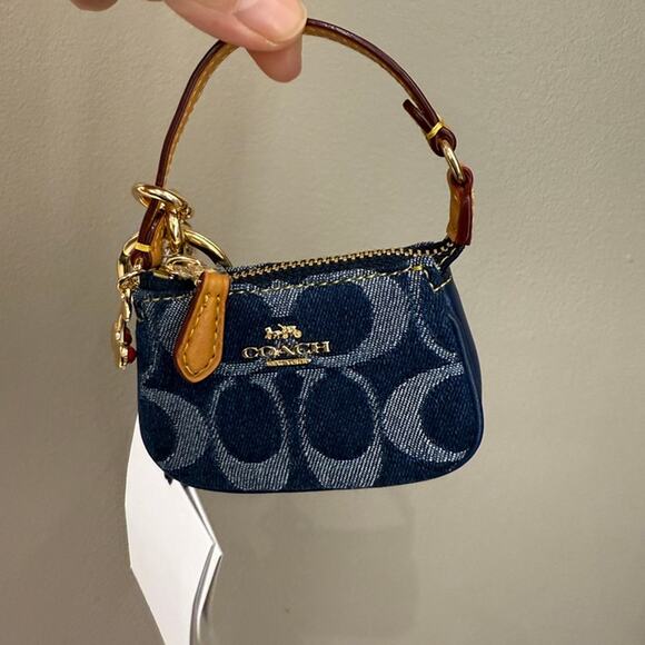 Coach CZ085 Mini Nolita Bag Charm In Signature Denim - Picture 3 of 6